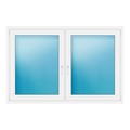 Zweiflügeliges Fenster 170x112 cm Weiß