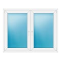 Zweiflügeliges Fenster 153,8x123,3 cm Weiß