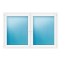Zweiflügeliges Fenster 187x123 cm Weiß