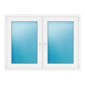 Zweiflügeliges Fenster 134x99 cm Weiß