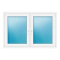 Zweiflügeliges Fenster 148x100 cm Weiß