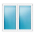 Zweiflügeliges Fenster 165x150 cm Weiß