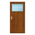 Nebeneingangstür 110x230 cm Golden Oak genarbt 1/3 Glas