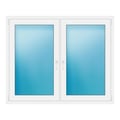Zweiflügeliges Fenster 155x126,5 cm Weiß
