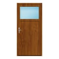 Nebeneingangstür 108x226 cm Golden Oak genarbt 1/3 Glas