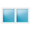 Zweiflügeliges Fenster 238x138 cm Weiß