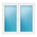 Zweiflügeliges Fenster 158x150 cm Weiß