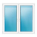 Zweiflügeliges Fenster 157x148 cm Weiß