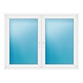 Zweiflügeliges Fenster 178x134 cm Weiß