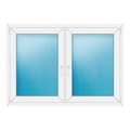 Zweiflügeliges Fenster 152x106 cm Weiß