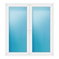 Zweiflügeliges Fenster 162x176 cm Weiß