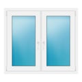 Zweiflügeliges Fenster 120x107 cm Weiß
