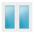 Zweiflügeliges Fenster 114x111,5 cm Weiß