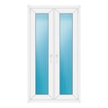 Zweiflügeliges Fenster 84x154 cm Weiß