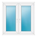 Zweiflügeliges Fenster 106x108 cm Weiß