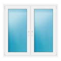 Zweiflügeliges Fenster 138x134 cm Weiß