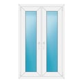 Zweiflügeliges Fenster 84x136 cm Weiß
