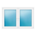Zweiflügeliges Fenster 160x108 cm Weiß
