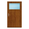 Nebeneingangstür 120x216 cm Golden Oak genarbt 1/3 Glas