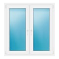 Zweiflügeliges Fenster 121x127 cm Weiß