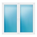 Zweiflügeliges Fenster 186x180 cm Weiß