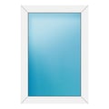 Festverglasung 74x108 cm Weiß