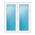Zweiflügeliges Fenster 128x148 cm Weiß