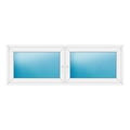 Zweiflügeliges Fenster 208x72 cm Weiß