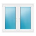 Zweiflügeliges Fenster 122x110 cm Weiß