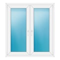 Zweiflügeliges Fenster 120x132 cm Weiß