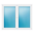 Zweiflügeliges Fenster 176x148 cm Weiß