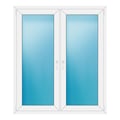 Zweiflügeliges Fenster 138x160 cm Weiß