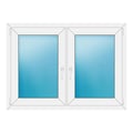 Zweiflügeliges Fenster 130x94 cm Weiß