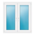 Zweiflügeliges Fenster 110x120 cm Weiß