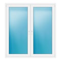 Zweiflügeliges Fenster 164x176 cm Weiß
