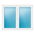Zweiflügeliges Fenster 165x135 cm Weiß