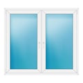 Zweiflügeliges Fenster 160x144 cm Weiß