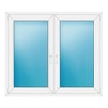 Zweiflügeliges Fenster 140x122 cm Weiß
