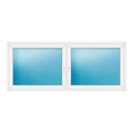 Zweiflügeliges Fenster 240x100 cm Weiß