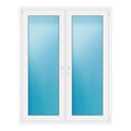 Zweiflügeliges Fenster 130x165 cm Weiß