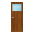 Nebeneingangstür 80x200 cm Golden Oak genarbt 1/3 Glas