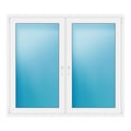 Zweiflügeliges Fenster 164x143 cm Weiß