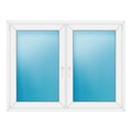 Zweiflügeliges Fenster 154x118 cm Weiß