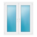Zweiflügeliges Fenster 112x126 cm Weiß
