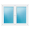 Zweiflügeliges Fenster 156x122 cm Weiß