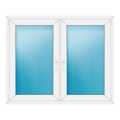 Zweiflügeliges Fenster 144x118 cm Weiß