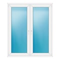 Zweiflügeliges Fenster 142x168 cm Weiß