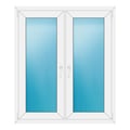 Zweiflügeliges Fenster 114x132 cm Weiß