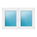 Zweiflügeliges Fenster 138x90 cm Weiß
