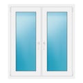 Zweiflügeliges Fenster 110x123 cm Weiß